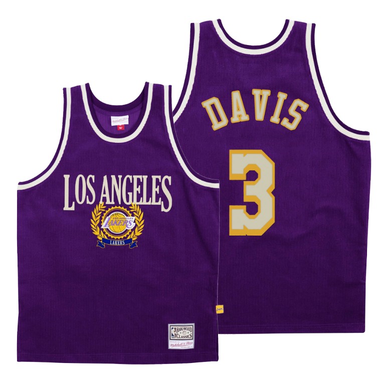 Men's Los Angeles Lakers Anthony Davis #3 NBA Council Hardwood Classics Fashion Edition Purple Basketball Jersey ENT5483UB
